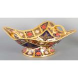 A LARGE ROYAL CROWN DERBY IMARI PATTERN BASKET