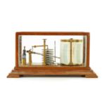 AN EARLY 20TH CENTURY OAK CASED BAROGRAPH