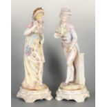 A PAIR OF CONTINENTAL PORCELAIN FIGURES
