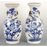 A PAIR OF 19TH CENTURY CHINESE CRACKLE GLAZE VASES