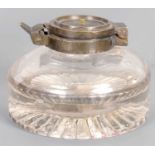 A 19TH CENTURY GLASS SHIPS INKWELL