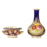 TWO EARLY 19TH CENTURY PORCELAIN DERBY (WILLIAM DUESBURY & CO) MINIATURES