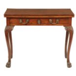 A FINE GEORGE III MAHOGANY CHIPPENDALE CARD TABLE