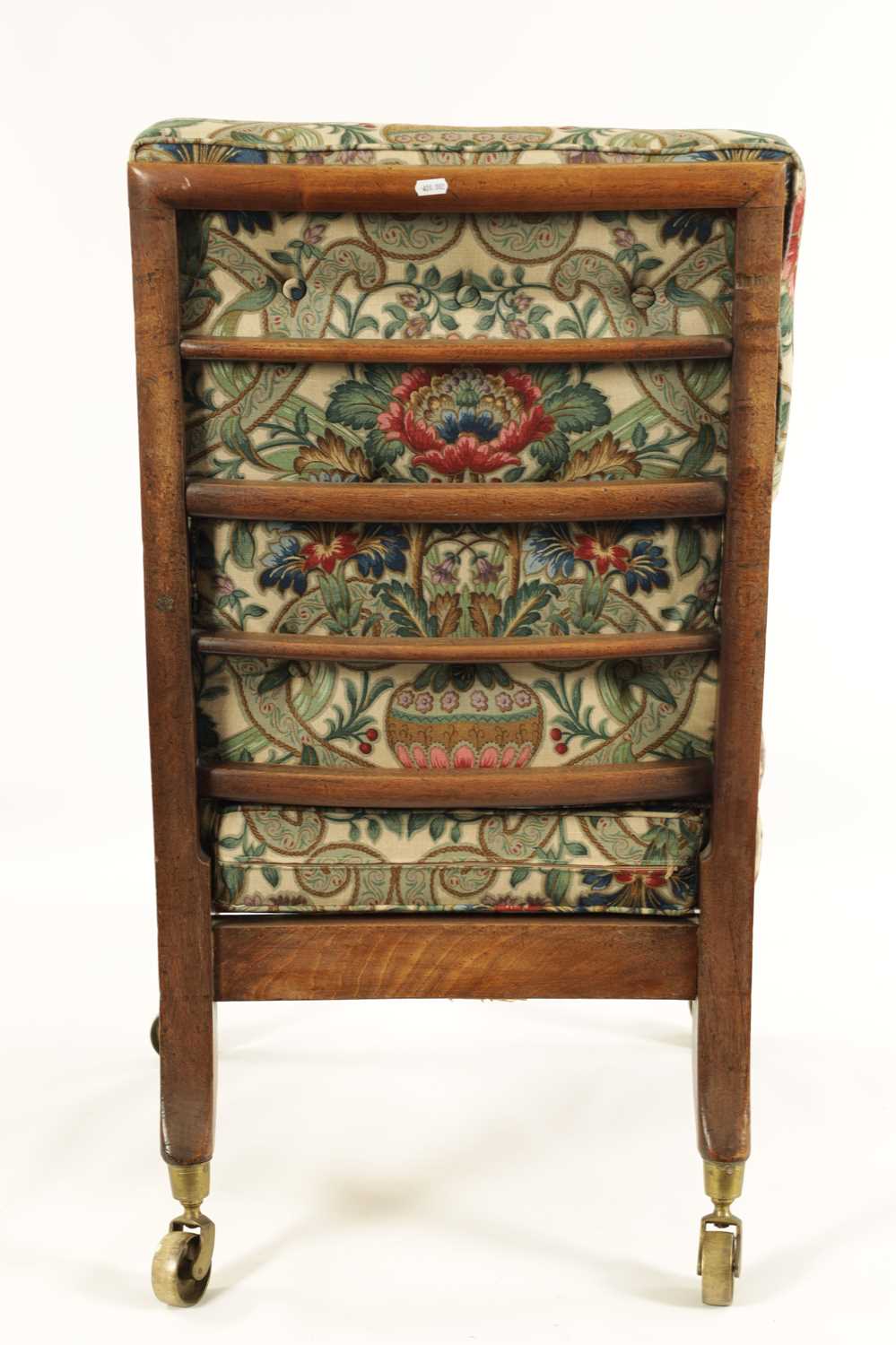 A GEORGE III MAHOGANY LIBRARY CHAIR - Image 8 of 11