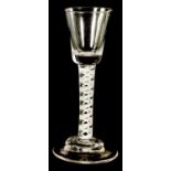 A TALL GEORGIAN WINE GLASS