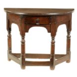 A MID 17TH CENTURY OAK CREDENCE TABLE