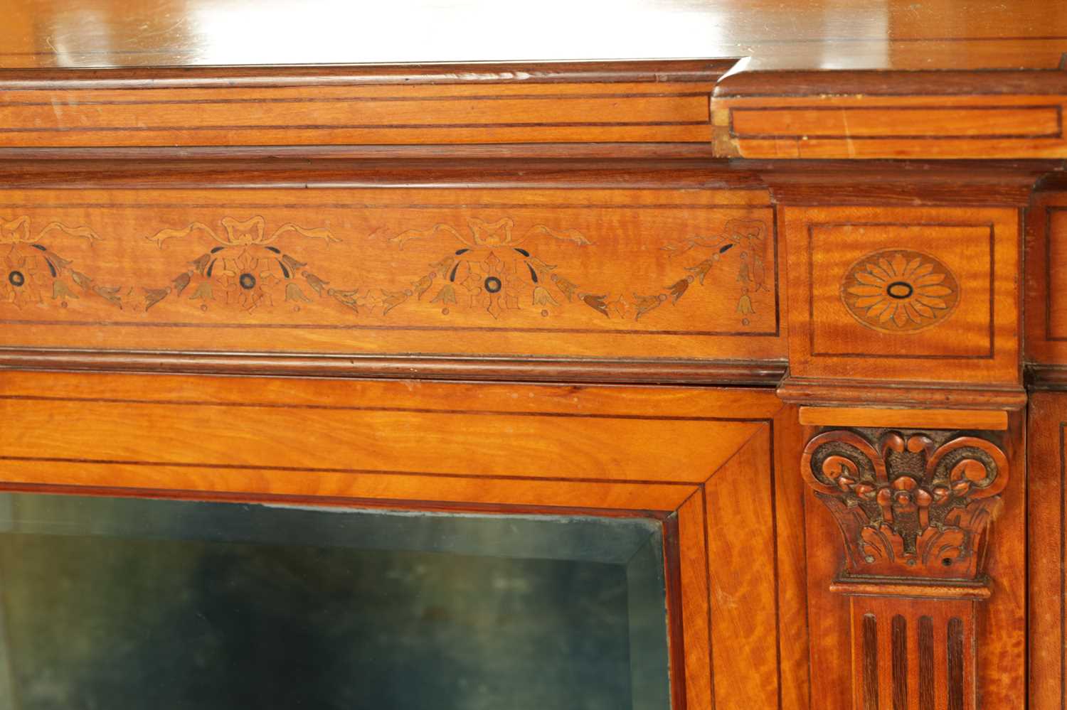 A 19TH CENTURY INLAID SATINWOOD SIDE CABINET - Image 7 of 7