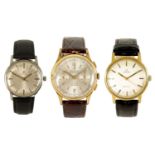 A COLLECTION OF THREE GENTLEMAN’S VINTAGE WATCHES - OMEGA AND MITHRAS