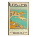 A 1948 SOUTHERN RAILWAY DOUBLE ROYAL ADVERTISING POSTER OF ILFRACOMBE
