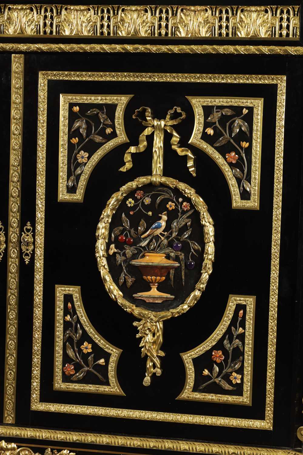 MATHIEU BEFORT (BEFORT JEUNE) (1813 - 1880) A FINE 19TH CENTURY PIETRA DURA AND ORMOLU MOUNTED EBONI - Image 2 of 22