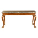 A FINE MID 18TH CENTURY MAHOGANY SERVING TABLE IN THE MANNER OF BENJAMIN GOODISON