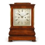 R. WEBSTER, 43 CORNHILL, LONDON. A MID 19TH CENTURY ROSEWOOD MANTEL CLOCK