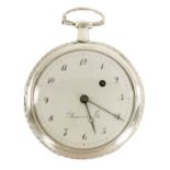 BREGUET & FILS. A 19TH CENTURY SILVER CASED VERGE POCKET WATCH