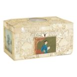 A LATE 18TH CENTURY CHINESE EXPORT MOTHER OF PEARL TEA CADDY