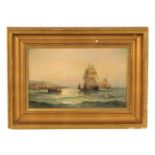 WILLIAM THORNLEY (1857 - 1935) LATE 19TH/EARLY 20TH CENTURY MARINE SCENE OIL ON CANVAS