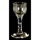 A GEORGIAN SHORT WINE GLASS