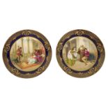 A PAIR OF LATE 19TH CENTURY VIENNA TYPE CABINET PLATES