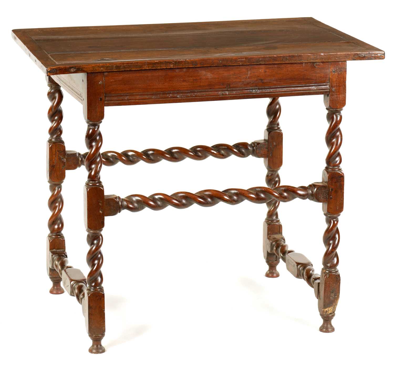 A CHARLES II WALNUT SIDE TABLE