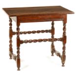 A CHARLES II WALNUT SIDE TABLE