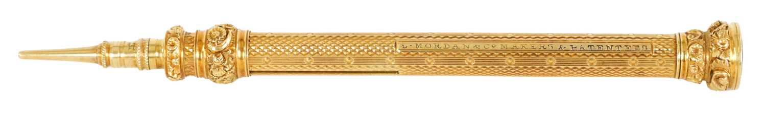 A 9CT GOLD SAMPSON MORDAN & CO. PROPELLING PENCIL