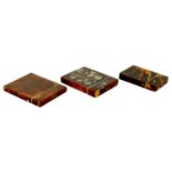 A COLLECTION OF THREE 19TH CENTURY TORTOISESHELL CARD CASES