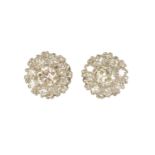 A PAIR OF 18CT WHITE GOLD DIAMOND STUD EARRINGS