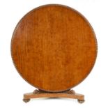 A LATE REGENCY MAHOGANY CIRCULAR DINING TABLE OF LARGE SIZE - POSSIBLY SCOTTISH