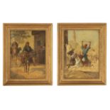 A. DAYOU. A PAIR OF 19TH CENTURY OILS ON CANVAS