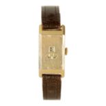 A 1920’s JUMPING HOUR 9CT GOLD WRIST WATCH