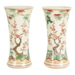 A PAIR OF 19TH CENTURY CHINESE FAMILLE VERTE VASES