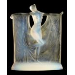 AN R LALIQUE FRANCE OPALESCENT GLASS ‘SUZANNE’ STATUETTE