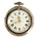 A LATE 18TH CENTURY CONTINENTAL PAIR CASE VERGE POCKET WATCH