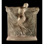 AN R LALIQUE FRANCE CLEAR AND FROSTED GLASS ‘THAIS’ STATUETTE