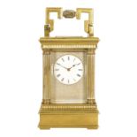 A LATE 19TH CENTURY FRENCH MINIATURE CARRIAGE CLOCK