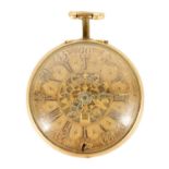 JOHN WILTER, LONDON. A GEORGE III GOLD VERGE POCKET WATCH