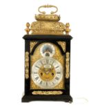 DANIEL QUARE, LONDON. A FINE EARLY 18TH CENTURY EBONISED BRACKET CLOCK WITH PULL QUARTER REPEAT