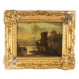 IN THE MANNER OF RICHARD WILSON (1714-1782) A LATE 18TH CENTURY OIL ON BOARD (BAY OF NAPLES)