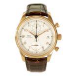 A GENTLEMAN’S 18CT ROSE GOLD IWC PORTUGIESER CHRONOGRAPH CLASSIC