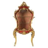 A 19TH CENTURY ORMOLU MOUNTED TORTOISESHELL LOUIS XVI STYLE MINIATURE TABLE TOP VITRINE/DISPLAY CABI