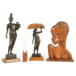 TWO EARLY 20TH CENTURY CARVED SCULPTURES