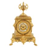 RICHOND. A LATE 19TH CENTURY FRENCH ORMOLU MANTEL CLOCK