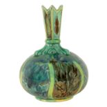 A DELLA ROBBIA ART POTTERY BULBOUS CABINET VASE