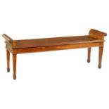 HOWARD & SONS LTD, BERNERS St, A LATE 19TH CENTURY OAK HALL BENCH