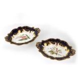 A PAIR OF EARLY 19TH CENTURY SPODE TYPE DESSERT DISHES