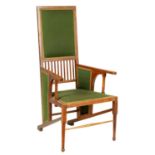 A LATE 19TH CENTURY ELM LIBERTY STYLE ARM CHAIR