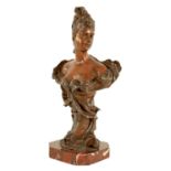 J. FAIRO. A LATE 19TH CENTURY ITALIAN PATINATED BRONZE BUST