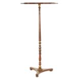 AN UNUSUAL REGENCY MAHOGANY AND GILT HAT STAND WITH LONDON MAKER'S LABEL BENEATH