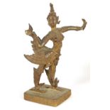 A 19TH CENTURY TIBETAN BRONZE MYTHICAL FIGURE