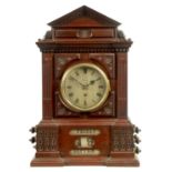 BARWISE LONDON. AN UNUSUAL LATE 19TH CENTURY MAHOGANY POST OFFICE CALENDAR CLOCK