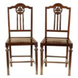 A GOOD PAIR OF 19TH CENTURY CHINESE HARDWOOD SIDE CHAIRS